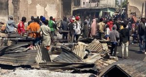 Fire guts popular panteka market in Kaduna Panteka market