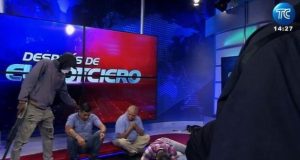 Gunmen storm Ecuador television studio live on air Gunmen storm Ecuador television studio
