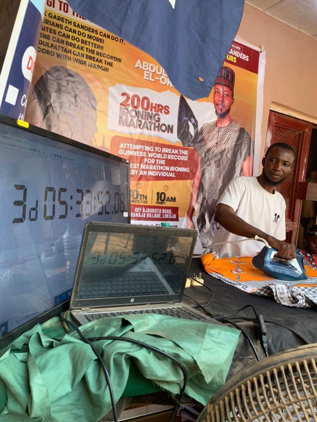= GWR: Kogi Man embarks on 200-hour ironing marathon GWR: Kogi Man embarks on 200-hour ironing marathon