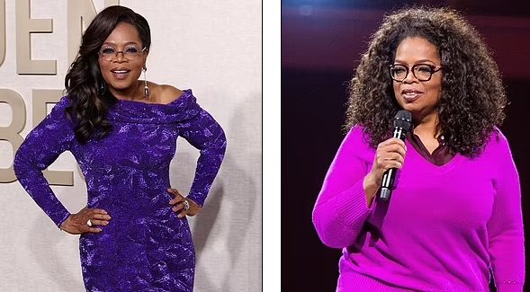 Oprah Winfrey shows off her new trim figure