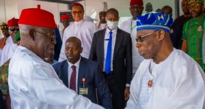 Uzodimma’s Inauguration: Tinubu and Obasanjo all SMILES Uzodimma’s Inauguration: Tinubu and Obasanjo all SMILES