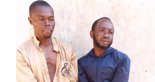 arrested with human head Two arrested for chopping off HEAD of freshly buried human at graveyard