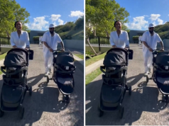 Davido and Chioma takes their twins for a walk