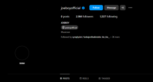 Singer Joeboy DELETES all posts on Instagram Singer Joeboy DELETES all posts on Instagram