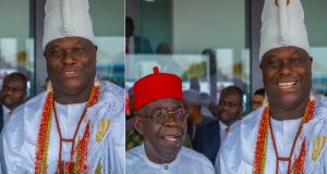 Ooni of ife hypes President Tinubu as they meet at Uzodinma’s swearing in; even oppositions align with your governance Ooni of ife hypes President Tinubu as they meet at Uzodinma's swearing in; even oppositions align with your governance