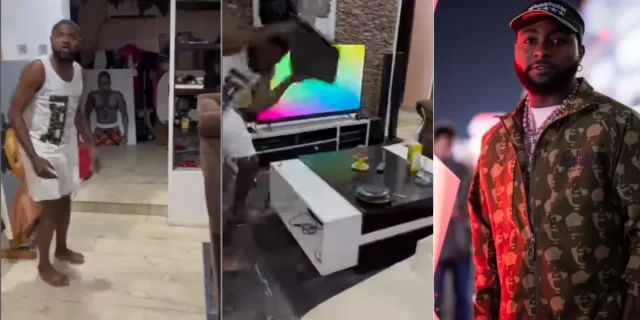 Davido’s fan breaks his laptop over singers Grammy loss