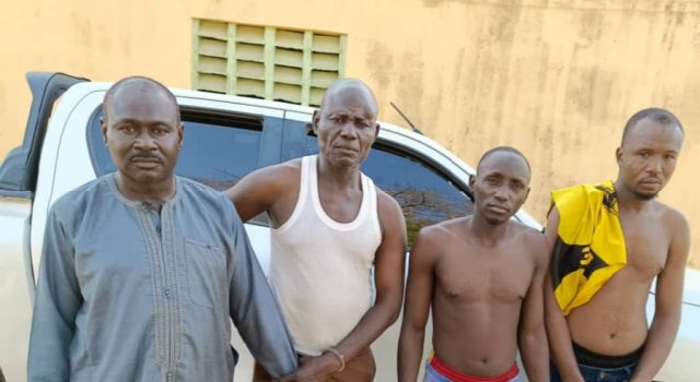 The Adamawa State Police Command has apprehended four people for allegedly attacking the state Commissioner of Environment, Muhammed Sadiq, and robbing him of his official vehicle and other valuables.