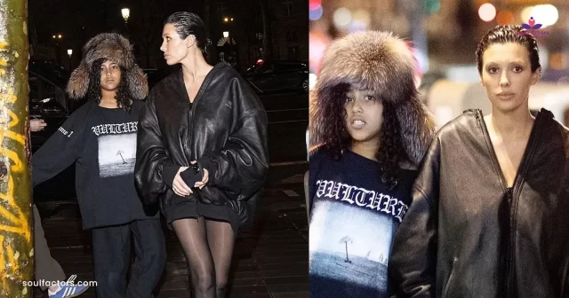 Kanye West's wife Censori COVERS UP as she steps out with North