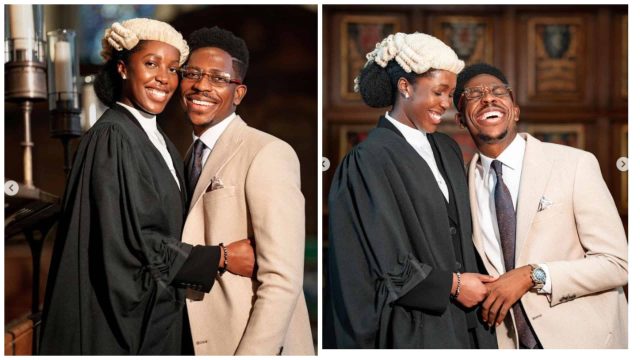 Moses Bliss' fiancee pens sweet note to him as she gets called to bar in England Moses Bliss' fiancee pens sweet note to him as she gets called to bar in England