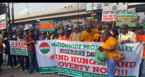 Hardship: NLC members protest in Lagos NLC members protest in Lagos