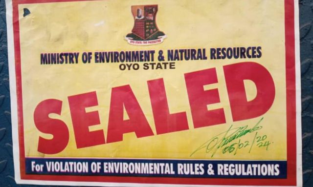 Oyo recycling facility sealed over pollution Oyo recycling facility sealed over pollution