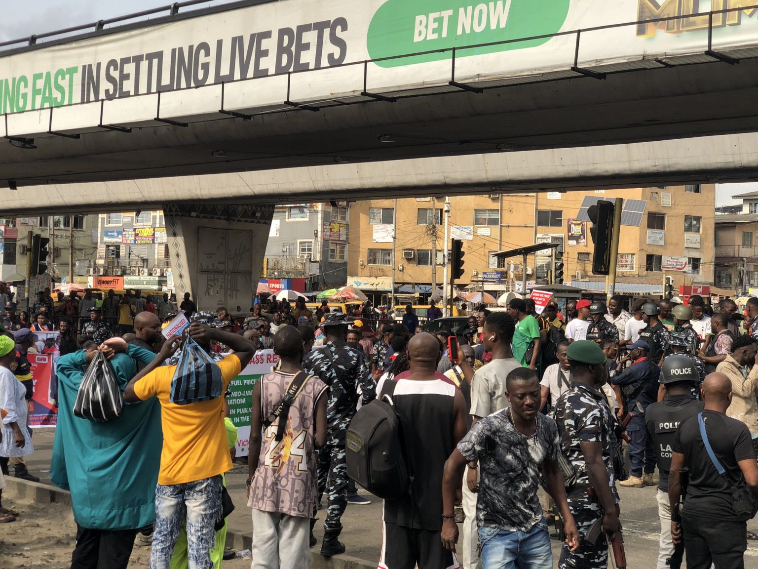 Protesters hit Lagos streets despite police warning