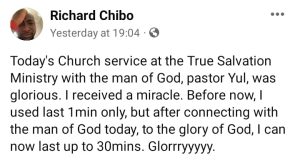 “I used to last one min” – Man shares miracle he received from Yul Edochie’s online church service