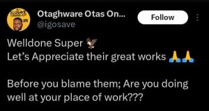 Are you doing well at your place of work? Comedian I Go Save defends Super Eagles
