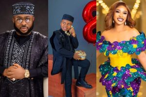 Tonto Dikeh & Olakunle Churchill celebrate son at 8
