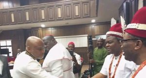 Video: Nnamdi Kanu arrives court as trial resumes