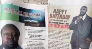 Well wishers TAKE OUT 13 PAGES on a Daily newspaper to wish Rev. king a Happy Birthday Well wishers TAKE OUT 13 PAGES on a Daily newspaper to wish Rev. king a Happy Birthday