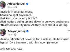 Deji Adeyanju CALLS for the sack of Minister of Power, Adelabu