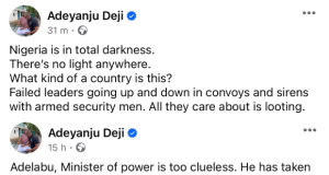 Deji Adeyanju CALLS for the sack of Minister of Power, Adelabu Deji Adeyanju CALLS for the sack of Minister of Power, Adelabu