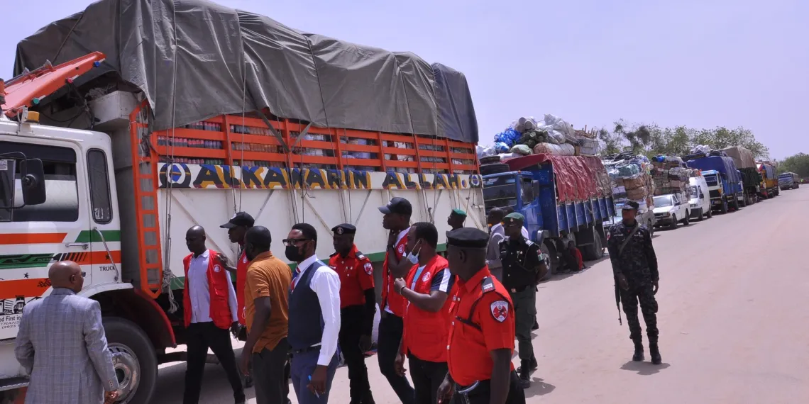 EFCC arrests 21 food-loaded trucks heading to neighbouring countries