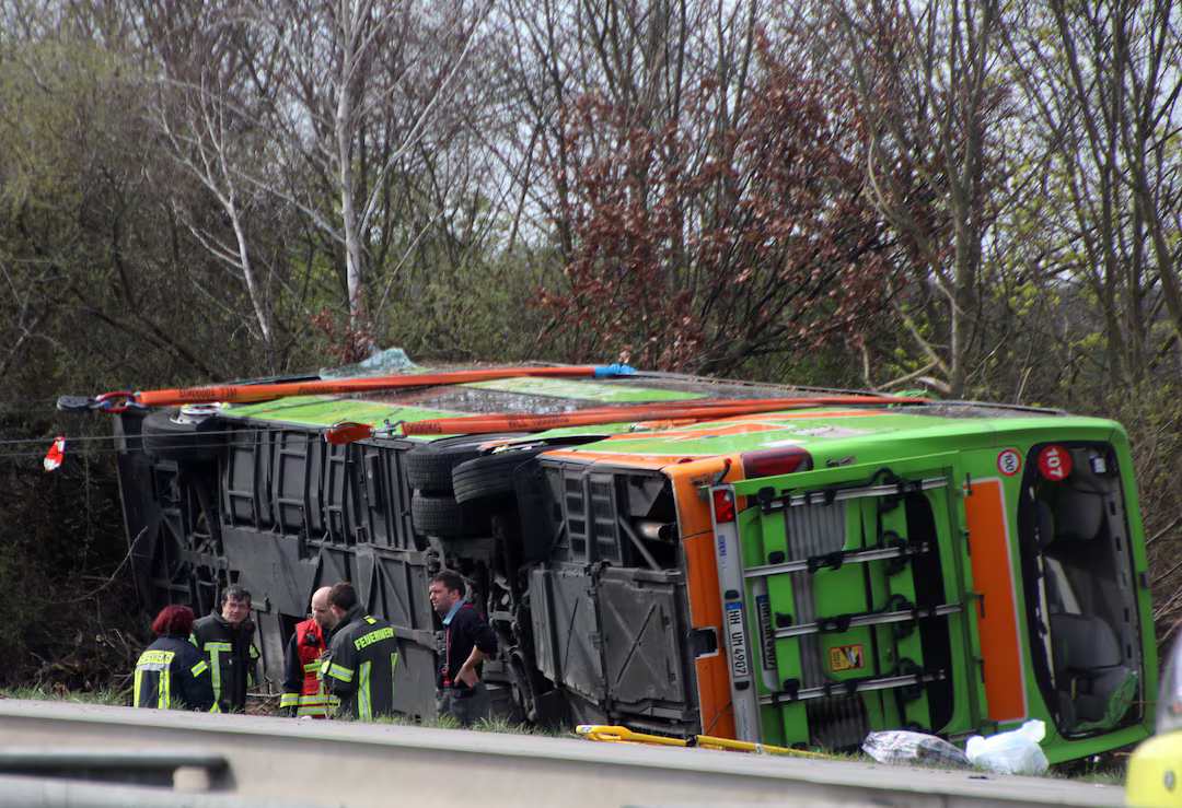A coach has crashed on a motorway near Leipzig, eastern Germany, claiming several lives and left over 20 individuals injured, according to authorities and the bus operator involved.
