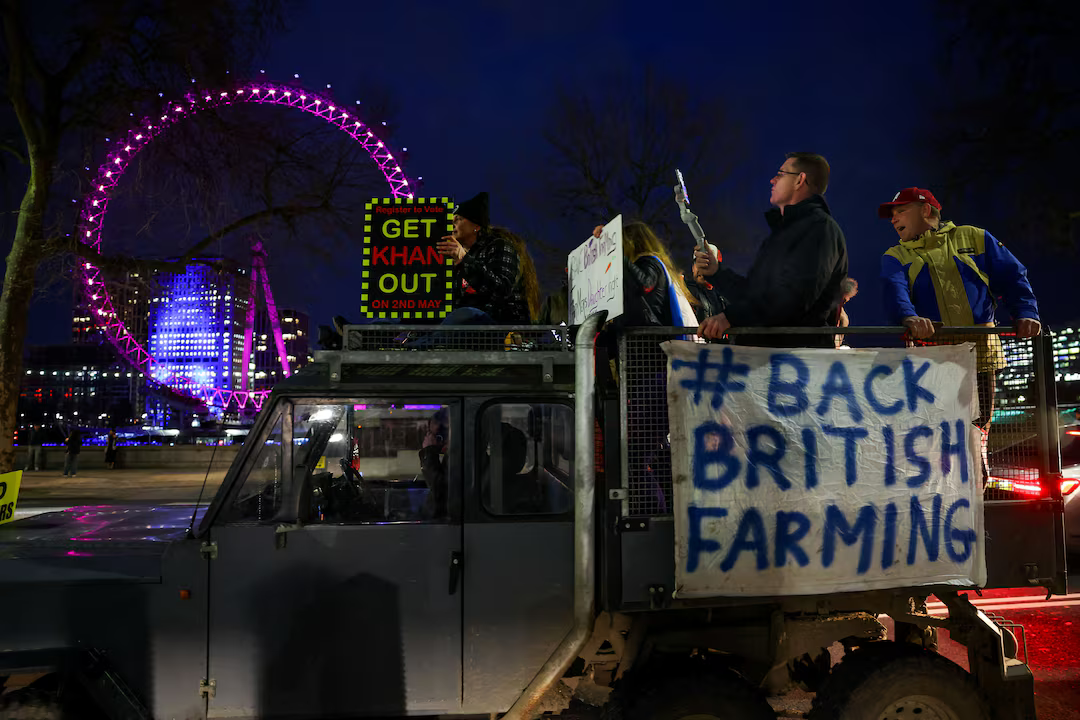British farmers protest against food importation