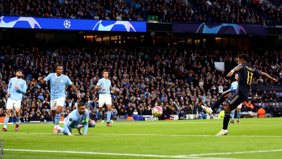 Man City (4) 1 v 1 (5) Real Madrid Man City knocked out of Champions League by Real Madrid