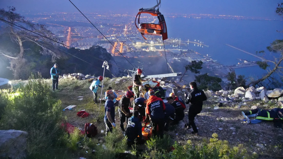 Cable car accident leaves 1 de3d,10 injured