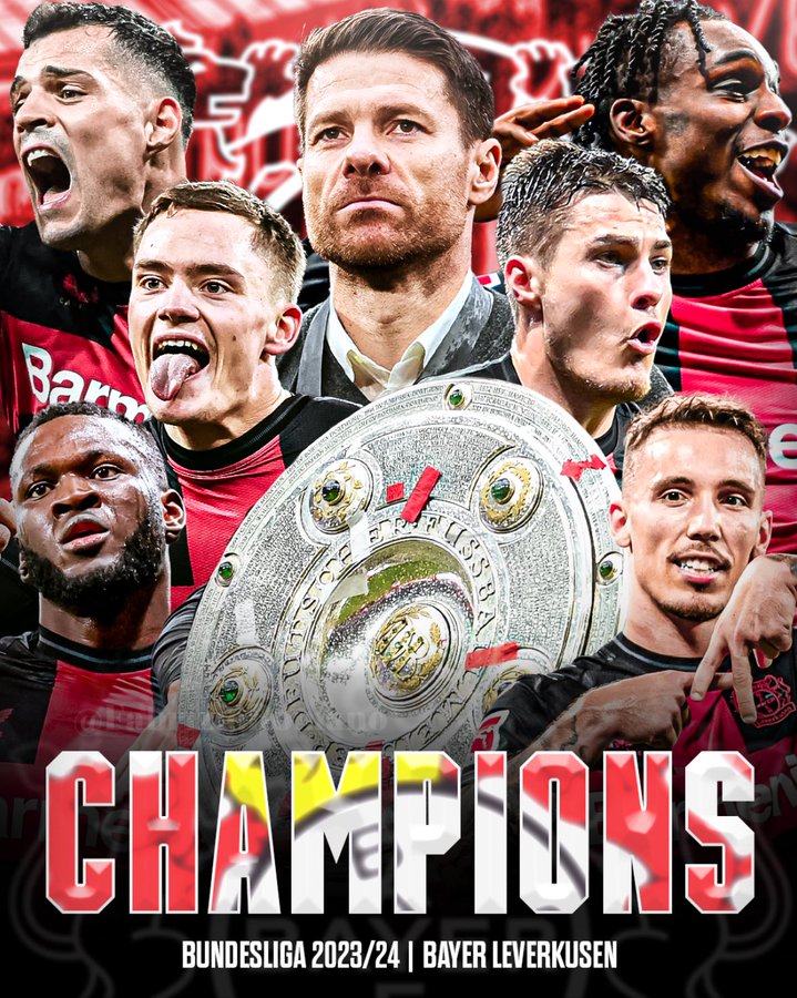 Bayer Leverkusen wins Bundesliga title for the first time in club’s history