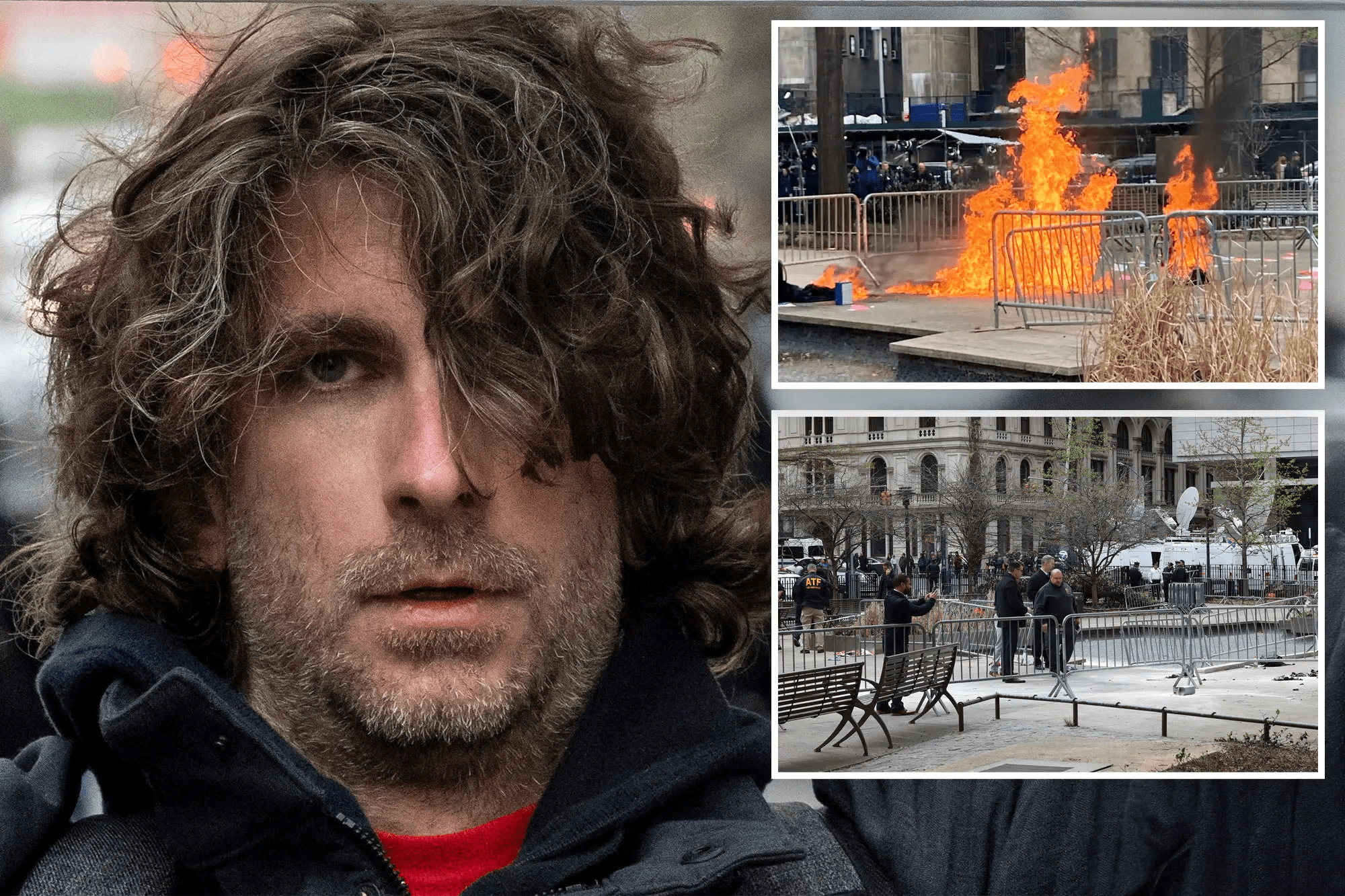 Man sets himself on fire during Trump trial