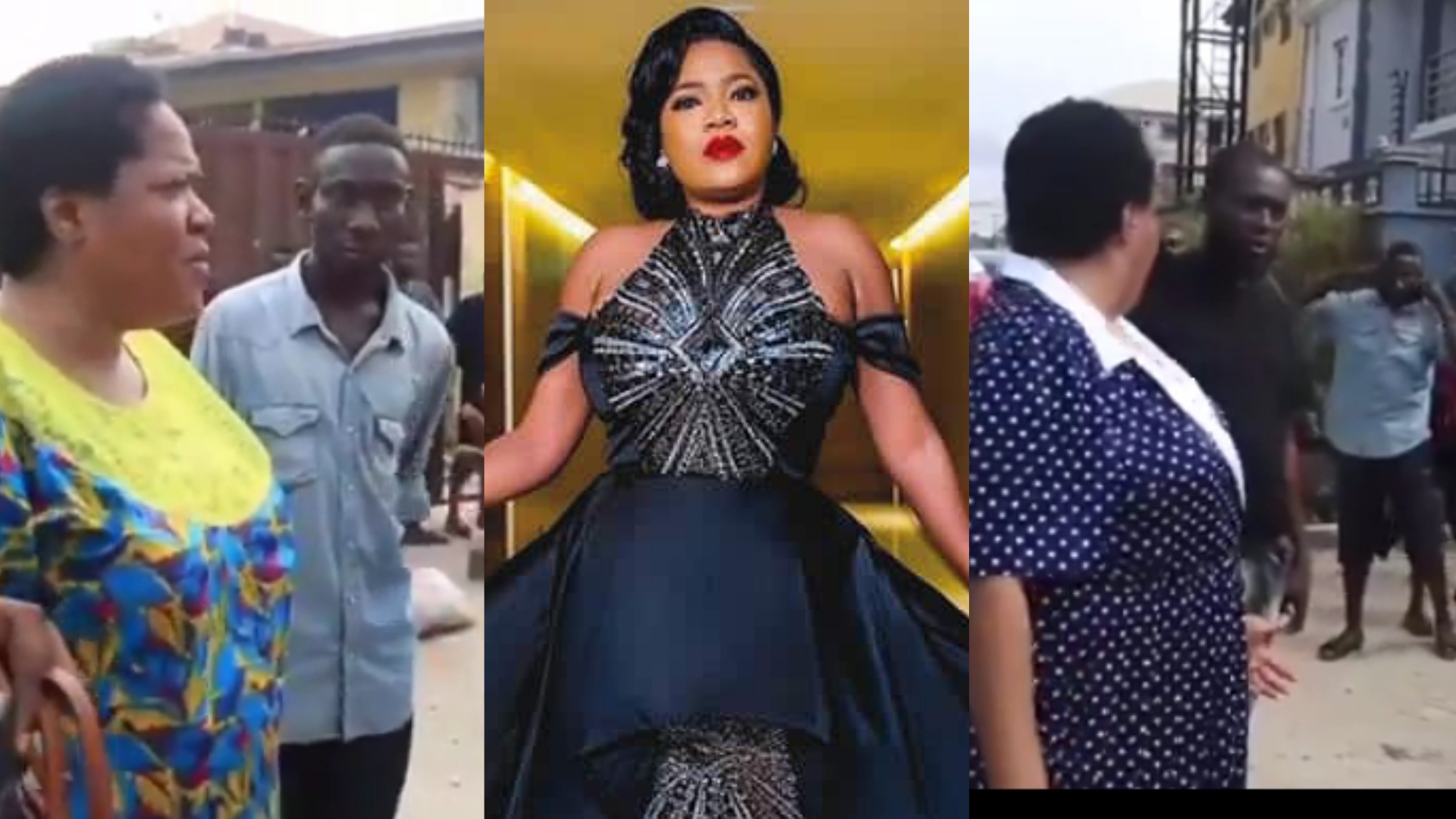 Reactions as Toyin Abraham confronts thugs on movie set