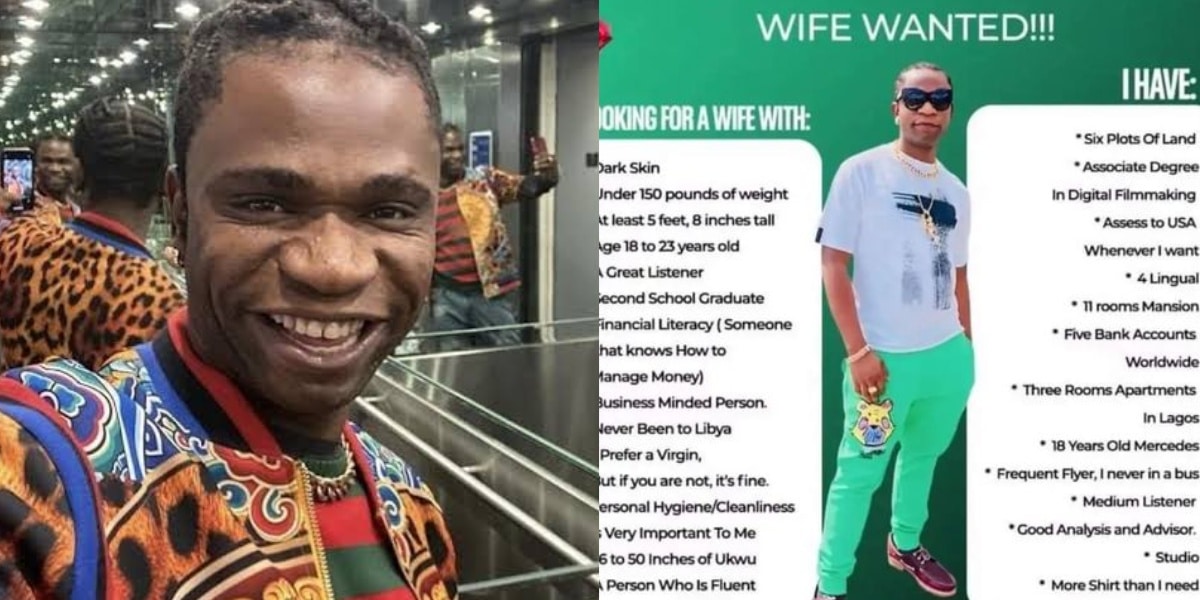 Speed Darlington launches search for a wife; lists criteria