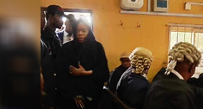Photos of Bobrisky in court this morning before he was sentence