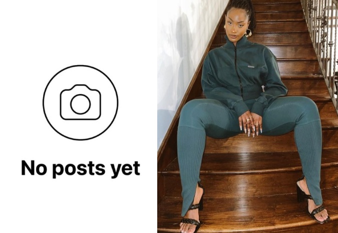 Singer Tems DELETES all her Instagram POSTS Singer Tems DELETES all her Instagram POSTS