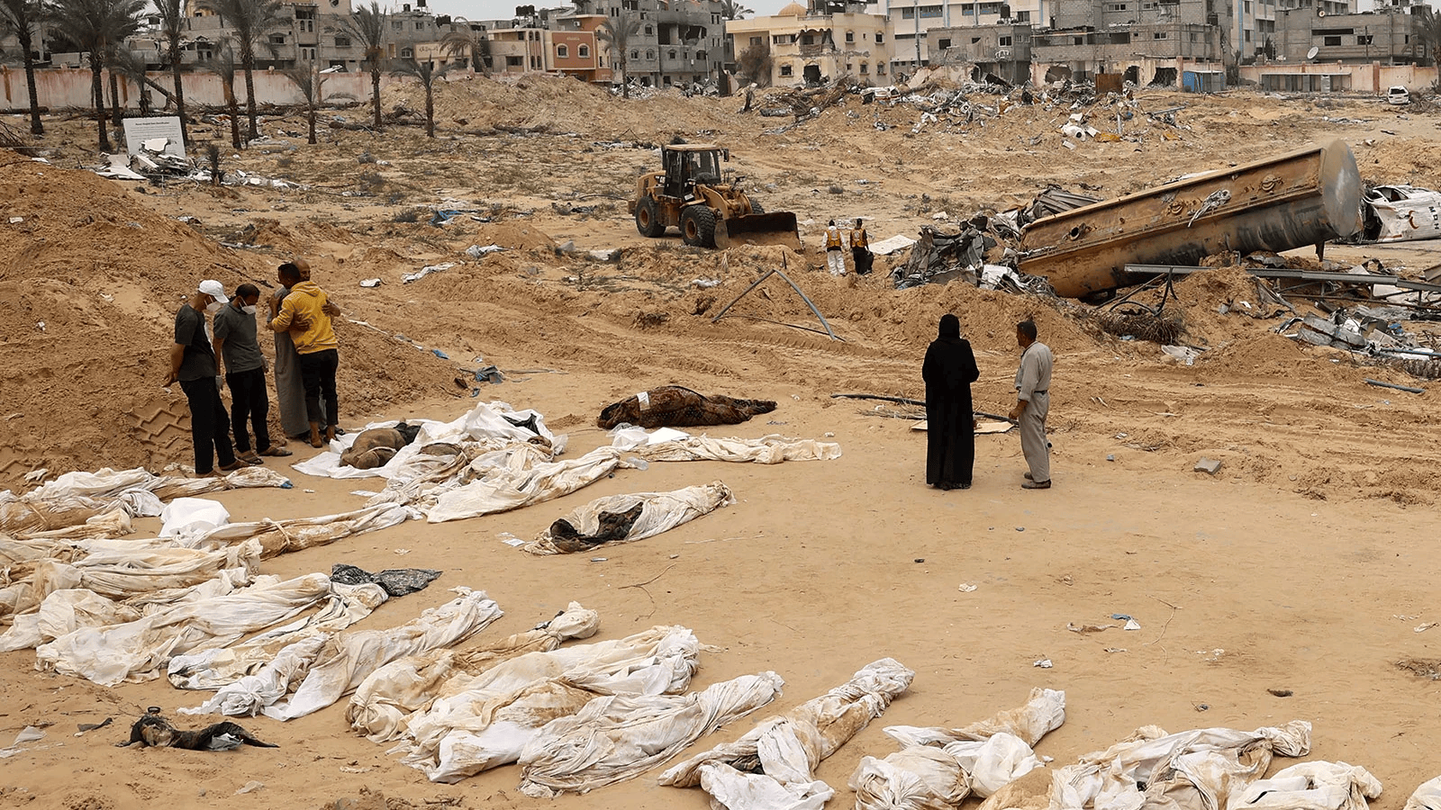 Almost 400 bod!es found in Gaza hospital mass grave