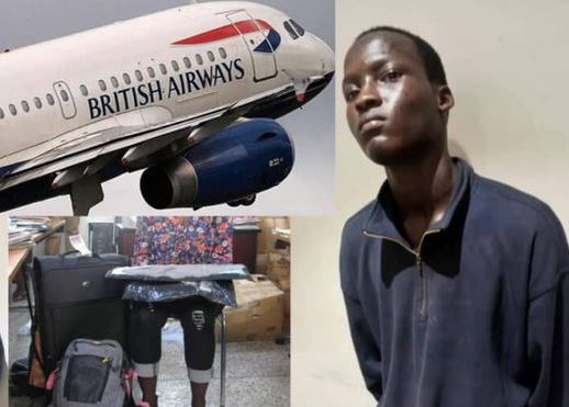 Ghanaian Man nabbed for trying to sneak into London-Bound Airplane