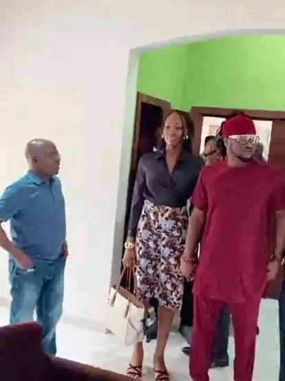 Paul Okoye and Ivy Ifeoma, visits Abia Governor, Alex Otti