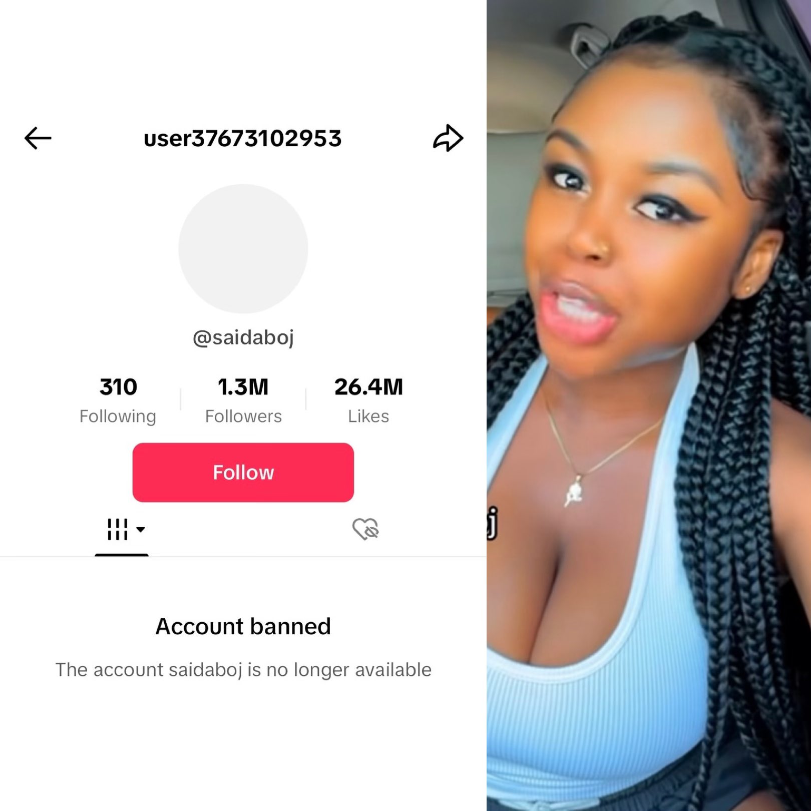 Tiktok bans SaidaBoj's account after provocative comment