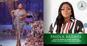 Eniola Badmus BAGS appointment with FG Eniola Badmus BAGS appointment with FG
