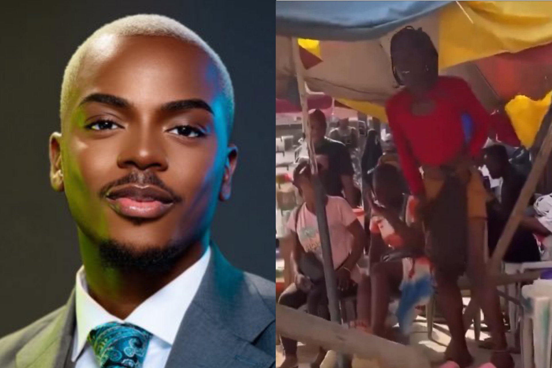 Influencer, Enioluwa reacts to a clip of crossdresser being humiliated publicly