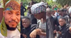 Junior Pope’s first son cries uncontrollably at father’s funeral Junior Pope’s first son cries uncontrollably at father’s funeral