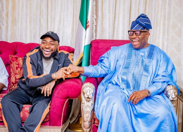 Davido pays a visit to senate President, Godswill Akpabio