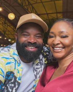 Loved-up photos of Gabriel Afolayan and wife 