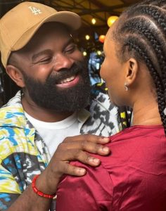 Loved-up photos of Gabriel Afolayan and wife 