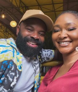Loved-up photos of Gabriel Afolayan and wife 