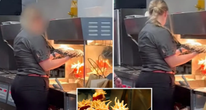 McDonald’s worker caught drying mop under fries warmer McDonald’s worker caught drying mop under fries warmer