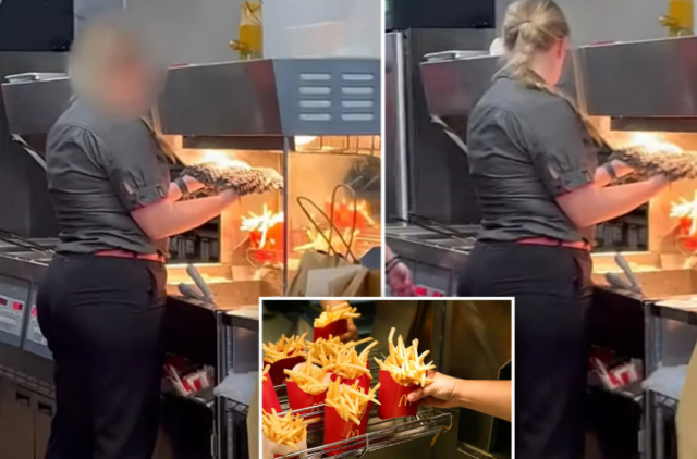 McDonald’s worker caught drying mop under fries warmer McDonald’s worker caught drying mop under fries warmer