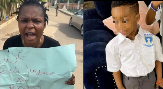 Mum of four-year-old boy who d!ed in Abuja school protests