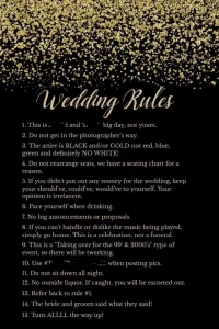 SEE 15 wedding rules couple issued for GUESTS