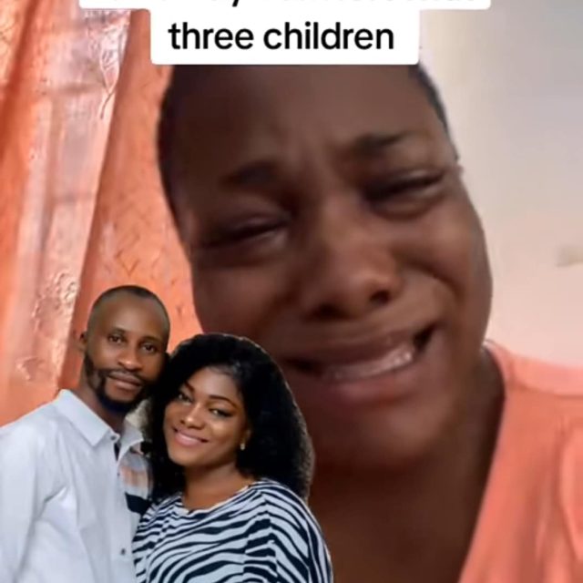 Married woman weeps as husband leaves her with 3 kids after selling her properties
